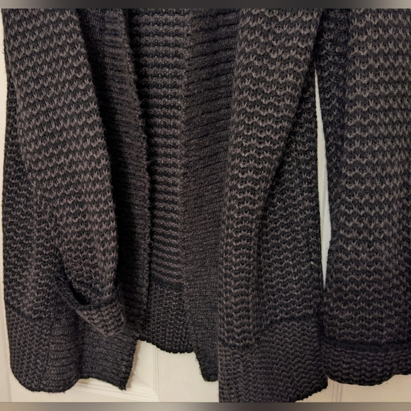 Indigo Blue/Purple & Black Loose Knit Cardigan, Large - Picture 5 of 8